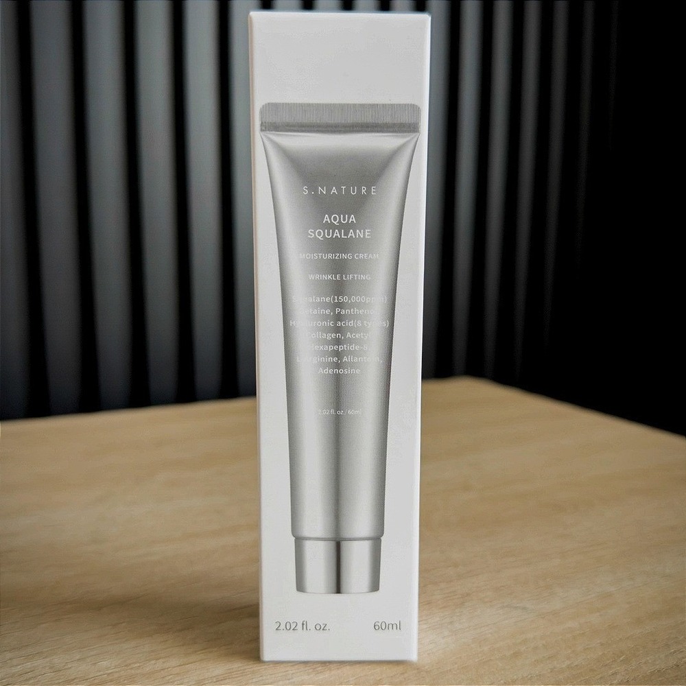 S.NATURE Aqua Squalane Moisturizing Cream 60ml K-Beauty Wrinkle Lifting Cream